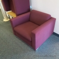 Red Fabric Reception Waiting Room Sofa Arm Chair